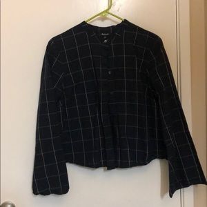 Madewell Cropped Grid Button Up
